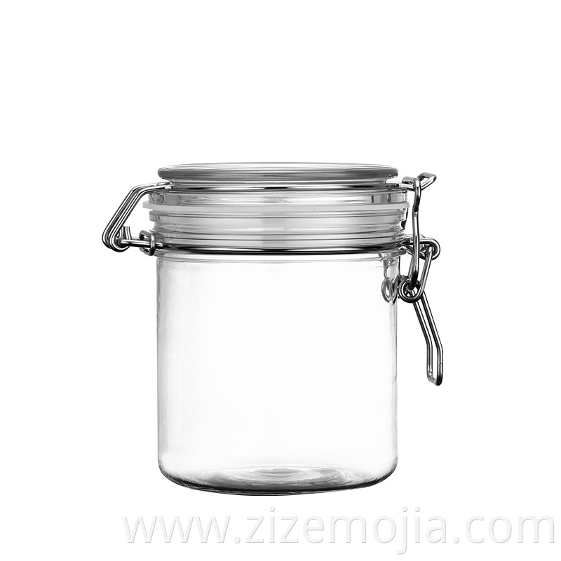 Empty transparent PET plastic cream jar cans containers for cosmetics 500 g